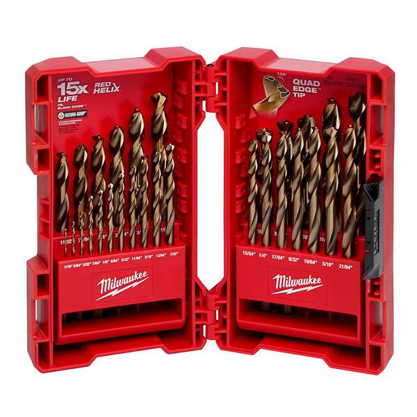 Milwaukee Cobalt Red Helix Drill Bit Set For Drill Drivers (29-Piece ...