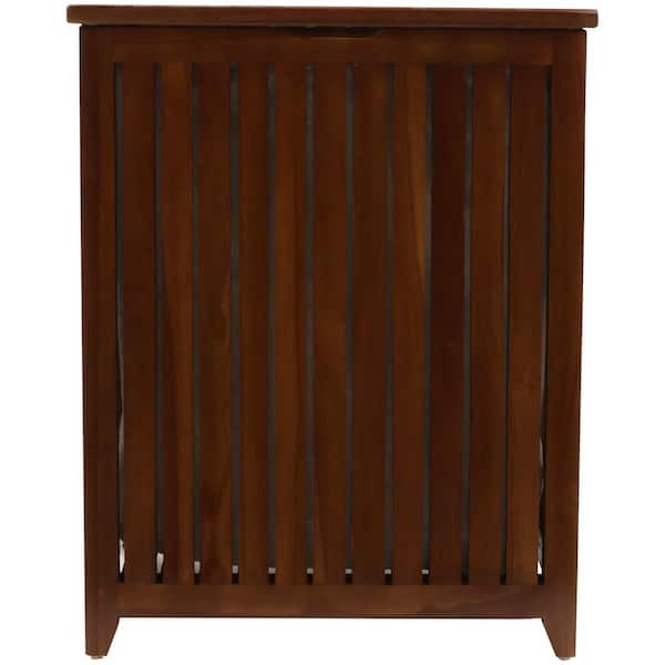 REDMON Since 1883 Genuine Natural Teak Hamper with Laundry Bag