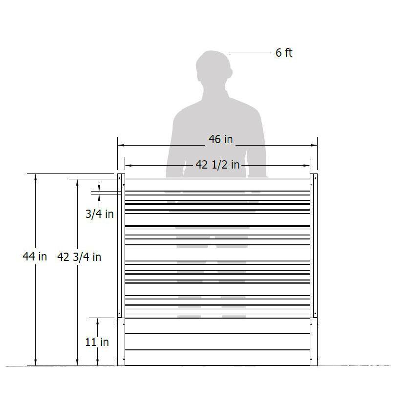 Cedar Freestanding Vinyl Privacy Screen with Planter Box