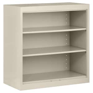 Welded 36 in. Tall Putty Metal Standard Bookcase