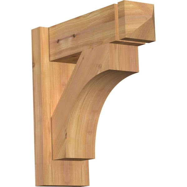Ekena Millwork 6 in. x 16 in. x 16 in. Western Red Cedar Westlake Arts and Crafts Smooth Outlooker