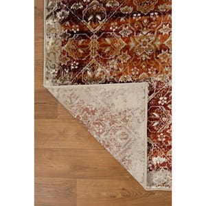 Heritage Ivory/Rust 8 ft. x 10 ft. Anna Distressed Moroccan Area Rug