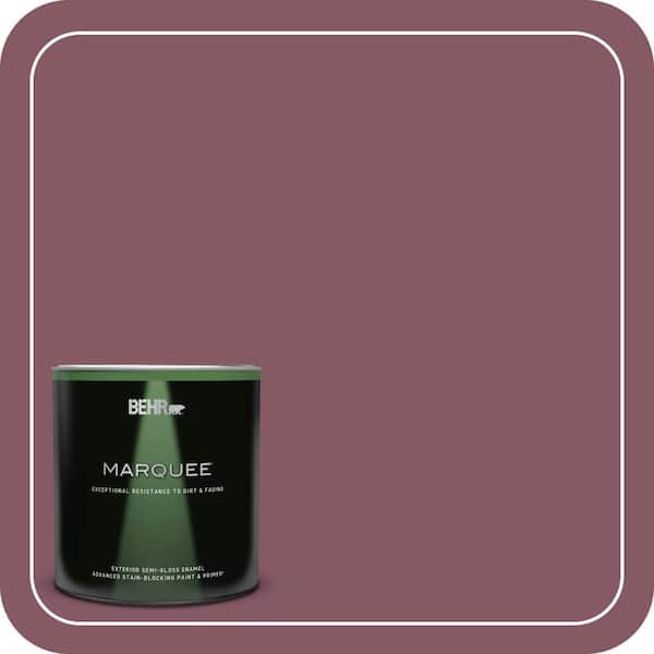 BEHR MARQUEE 1 qt. #100D-6 Rose Garland Semi-Gloss Enamel Exterior Paint & Primer