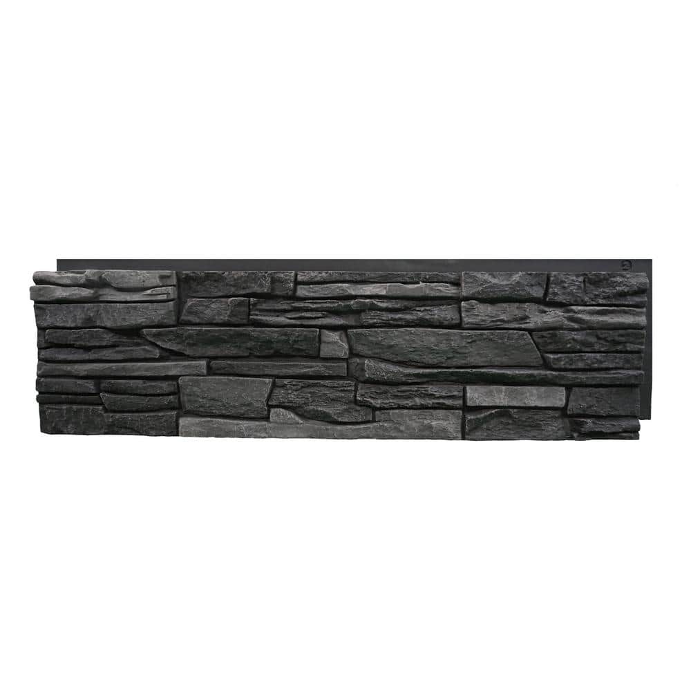 GenStone Stacked Stone Iron Ore 12 in. x 42 in. Faux Stone