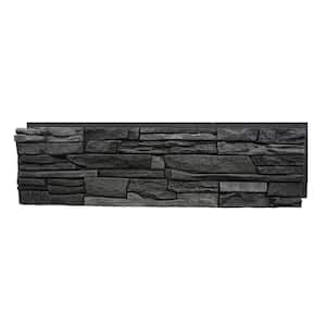 Stacked Stone Iron Ore 12 in. x 42 in. Faux Stone Siding Panel