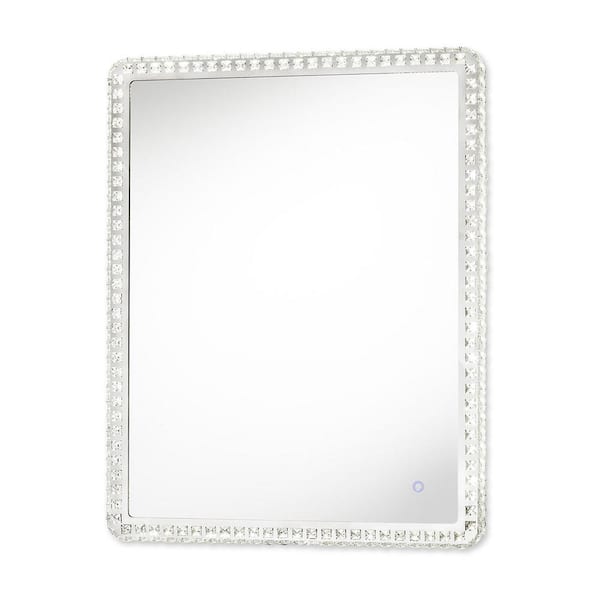 NOVA of California Marilyn 40 in. Chrome Large Rectangular Illuminated Mirror