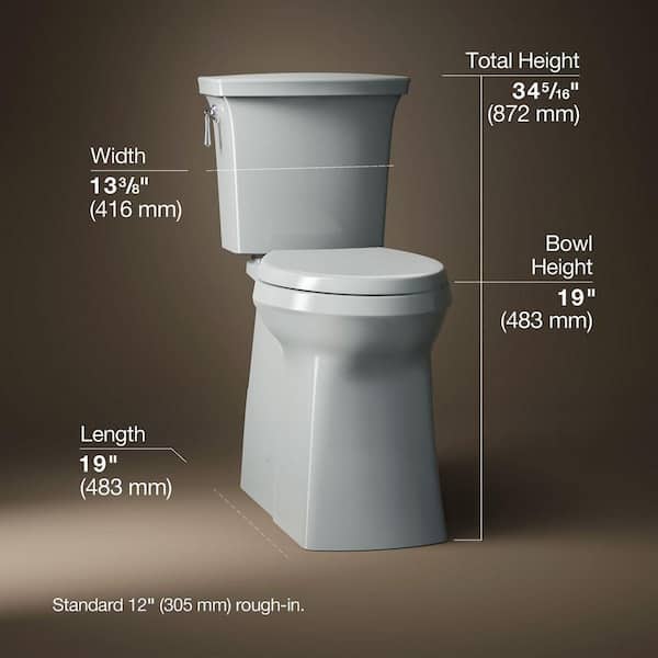 KOHLER Corbelle 12 in. Rough In 2-Piece 1.28 GPF Single Flush