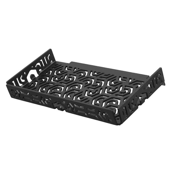 DURAL 1.2 in TI-SHELF 7.87 in x 1.2 in  Aluminum Corner Shower Shelf in Matte Black