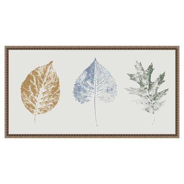 Amanti Art Fall Visions I by Sarah Leonard 27 in. W x 14 in. H. Canvas Wall Art Print Framed in Bronze