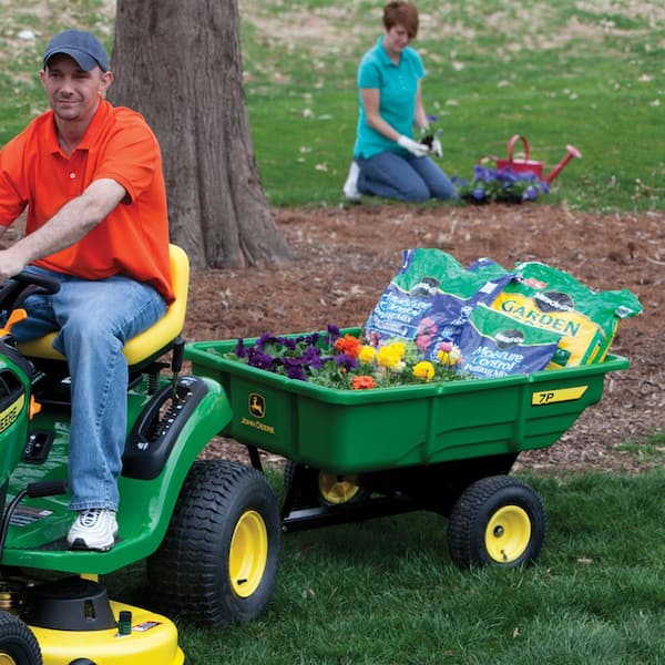 Image of Lawn tractor cart with multiple compartments