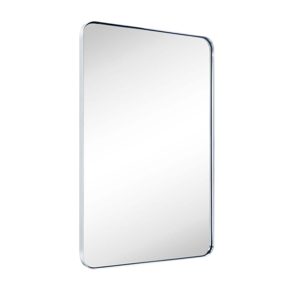 Kengston 30 in. W x 48 in. H Rectangular Stainless Steel Metal Framed Wall Mounted Bathroom Vanity Mirror in Chrome price history on PriceWatchPro