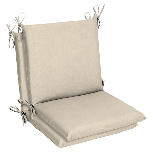 36 Sunbrella Canvas Flax, Sunbrella Outdoor Dining Chair Cushions With Ties