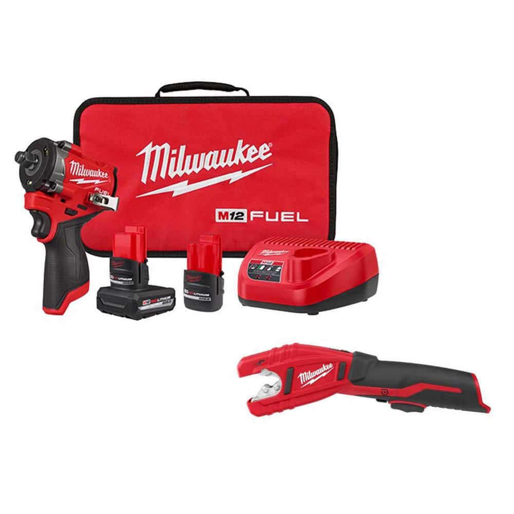 M12 FUEL 12V Li-Ion Brushless Cordless Stubby 1/2 in. Impact Wrench Kit with Copper Tubing Cutter price history on PriceWatchPro
