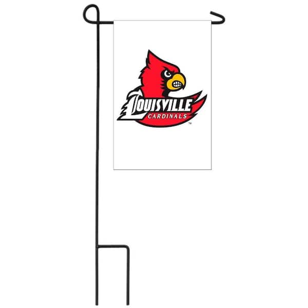 1 ft. x 1-1/2 ft. University of Louisville 2-Sided Garden Flag with 3-2/3 ft. Metal Flagpole