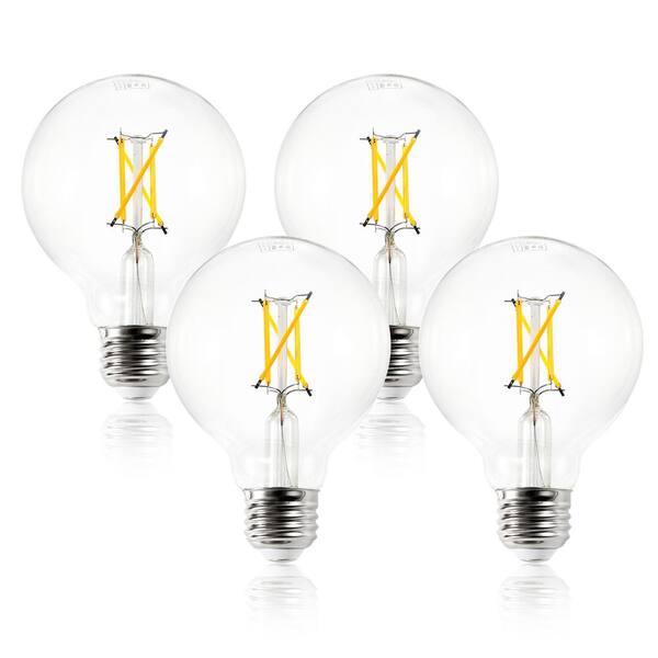 Light Society Niva 60-Watt Equivalent G25 LED Light Bulb (4-Pack) LS-B426-CL-X4 - The Home