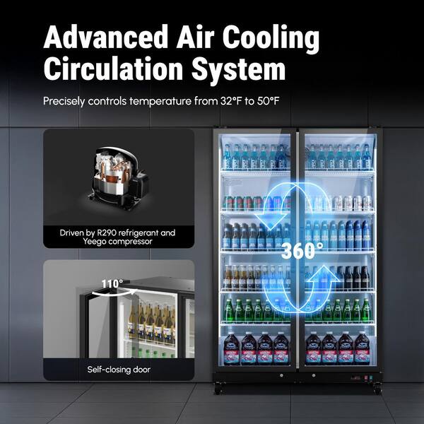 Yeego ft Merchandiser Refrigerator in Black