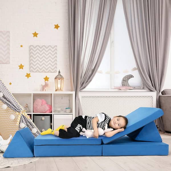 HOMCOM Kids Mini Sofa Children Armchair with Ottoman for Bedroom Playroom  Pink