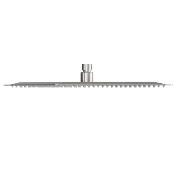 MultiplePress 12 in. Rainfall Single Handle 1-Spray Tub and Shower Faucet 2.5 GPM in. Brushed Nickel Valve Not Included