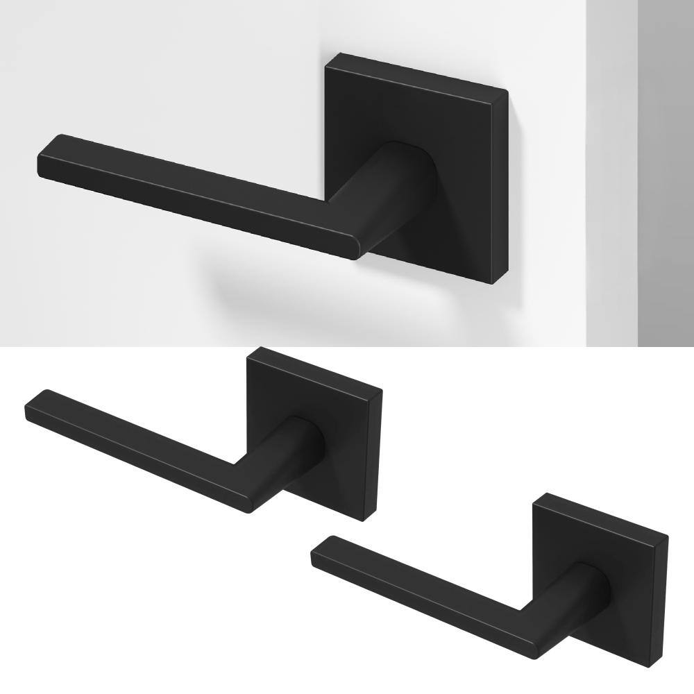 Okun Quadra Metal Matte Black Dummy Door Handle with Square