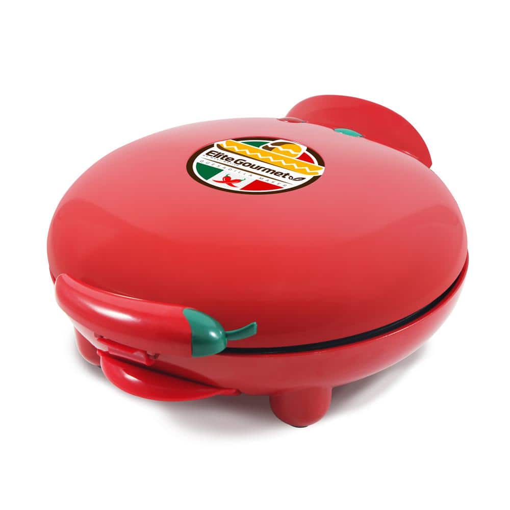 Quesadilla Maker Red 120V Brentwood TS-120 8-Inch 900W NEW Open