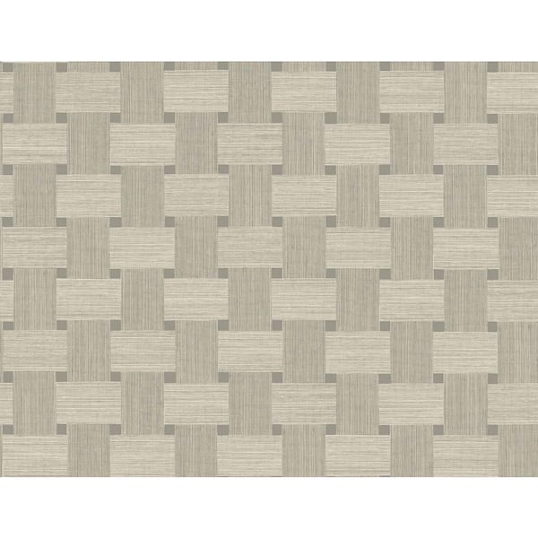 Seabrook Designs 60.75 sq. ft. Yerba Basketweave Embossed Vinyl Unpasted Wallpaper Roll