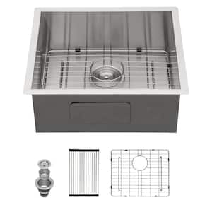 23 x 18 in. Undermount Kitchen Bar Sink Single Bowl 16-Guage 9 in. Deep Stainless Steel Sink