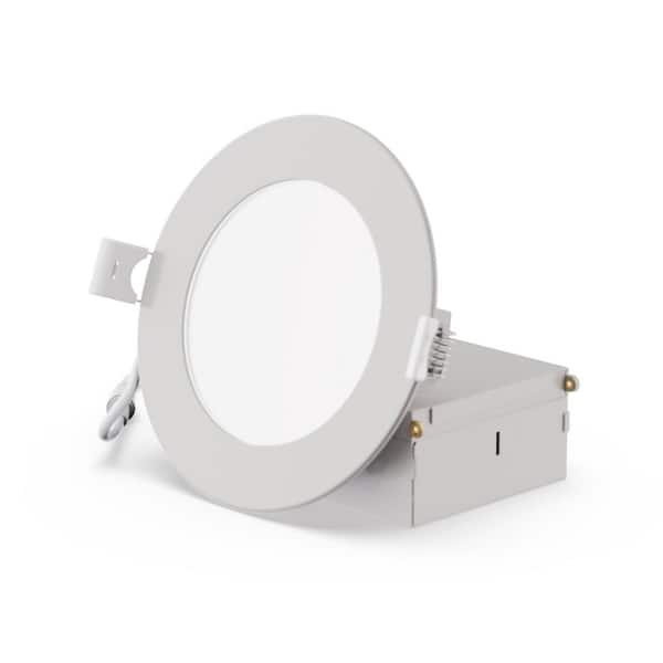 4 in. 5CCT Selectable 9-Watt 750 Lumens Ultra-Thin Integrated LED Light Kit, Flush Mount, Dimmable, Wet Rated