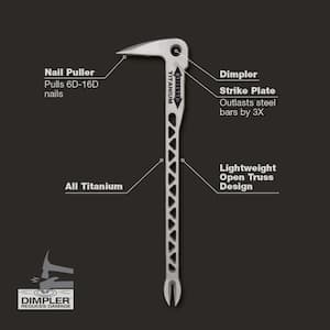 12 in. Titanium Clawbar Nail Puller with Dimpler