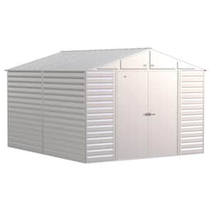 Select 10 ft. W x 12 ft. D Flute Grey Metal Shed 115 sq. ft.