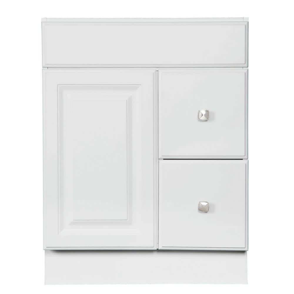 Wyndham 30-Inch White Solid Wood Freestanding Bathroom Vanity