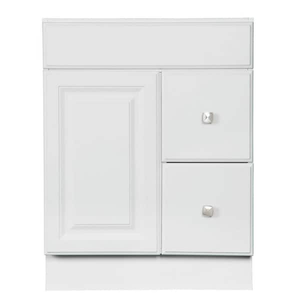 Wyndham 24 in. W x 18 in. D Unassembled Bath Vanity Cabinet Only in White Semi-Gloss