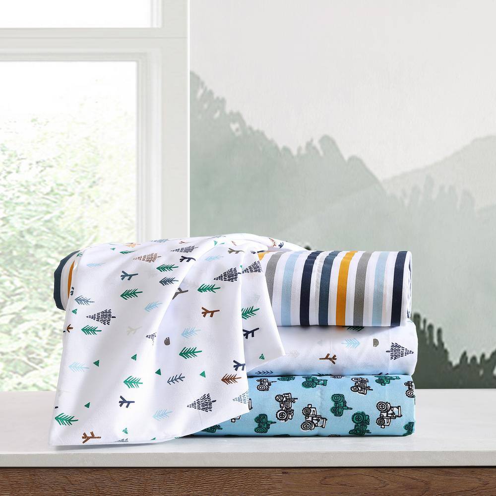 Full Vivid Stripe Polyester Microfiber Kids Sheet Set