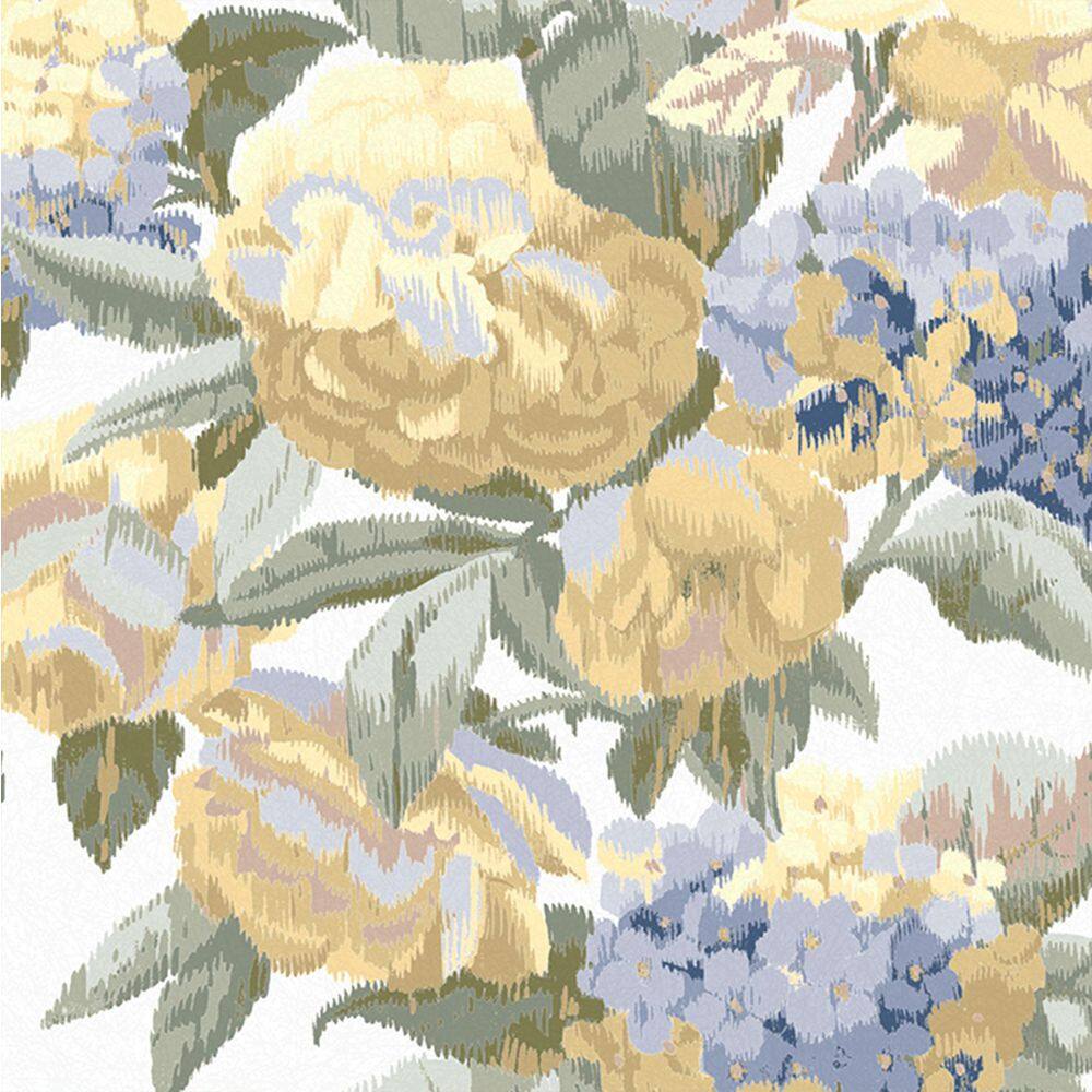 Pembrey Pale Gold Floral Non-Pasted Removable Wallpaper