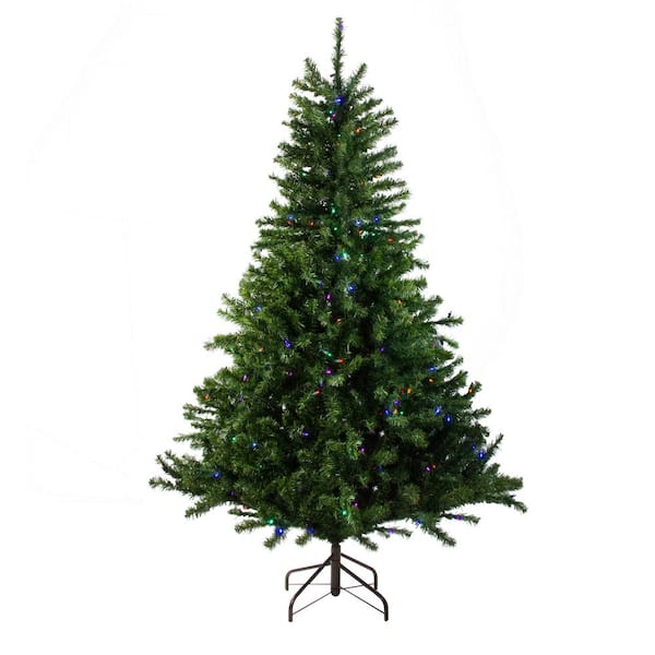 Northlight 10 ft. Pre-Lit Canadian Pine Artificial Christmas Tree - Multi LED Lights