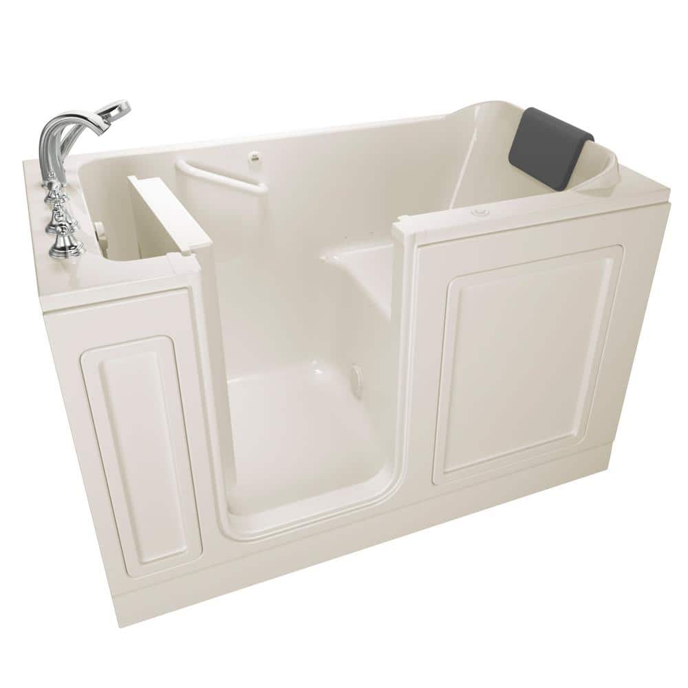 Acrylic Luxury 60 in. x 32 in. Left Hand Walk-In Air Bathtub in Linen