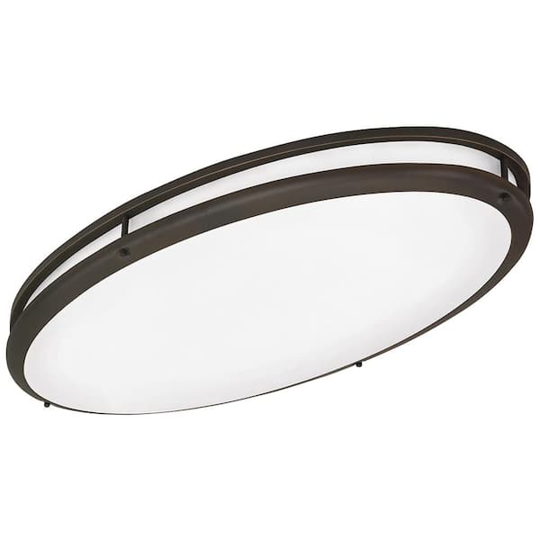 AFX Contemporary Oval 2-Light Oil-Rubbed Bronze Flush Mount Light