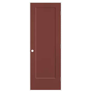 28 in. x 80 in. 1-Panel Lincoln Park Left-Hand Hollow Core Red Bluff Molded Composite Single Prehung Interior Door