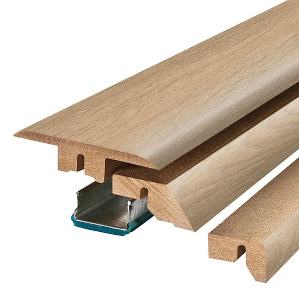 PERFORMANCE ACCESSORIES Sebastian 0.75 in. T x 2.37 in. W x 78.7 in. L Textured Wood Look Laminate Moulding/Trim 4 in 1 Molding