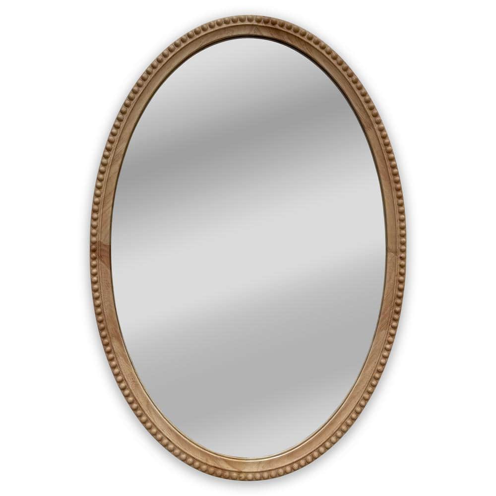 CHLOEs Reflection 32 in. H x 22 in. W Contemporary Maple Wood Finish Oval 