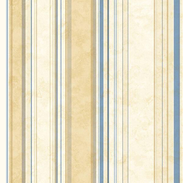 Chesapeake Cape Elizabeth Navy Lookout Stripe Paper Strippable Roll Wallpaper (Covers 56.4 sq. ft.)