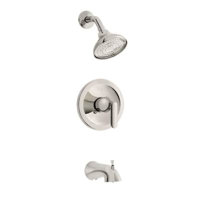 Jax Single-Handle 1-Spray Tub and Shower Faucet in Polished Nickel