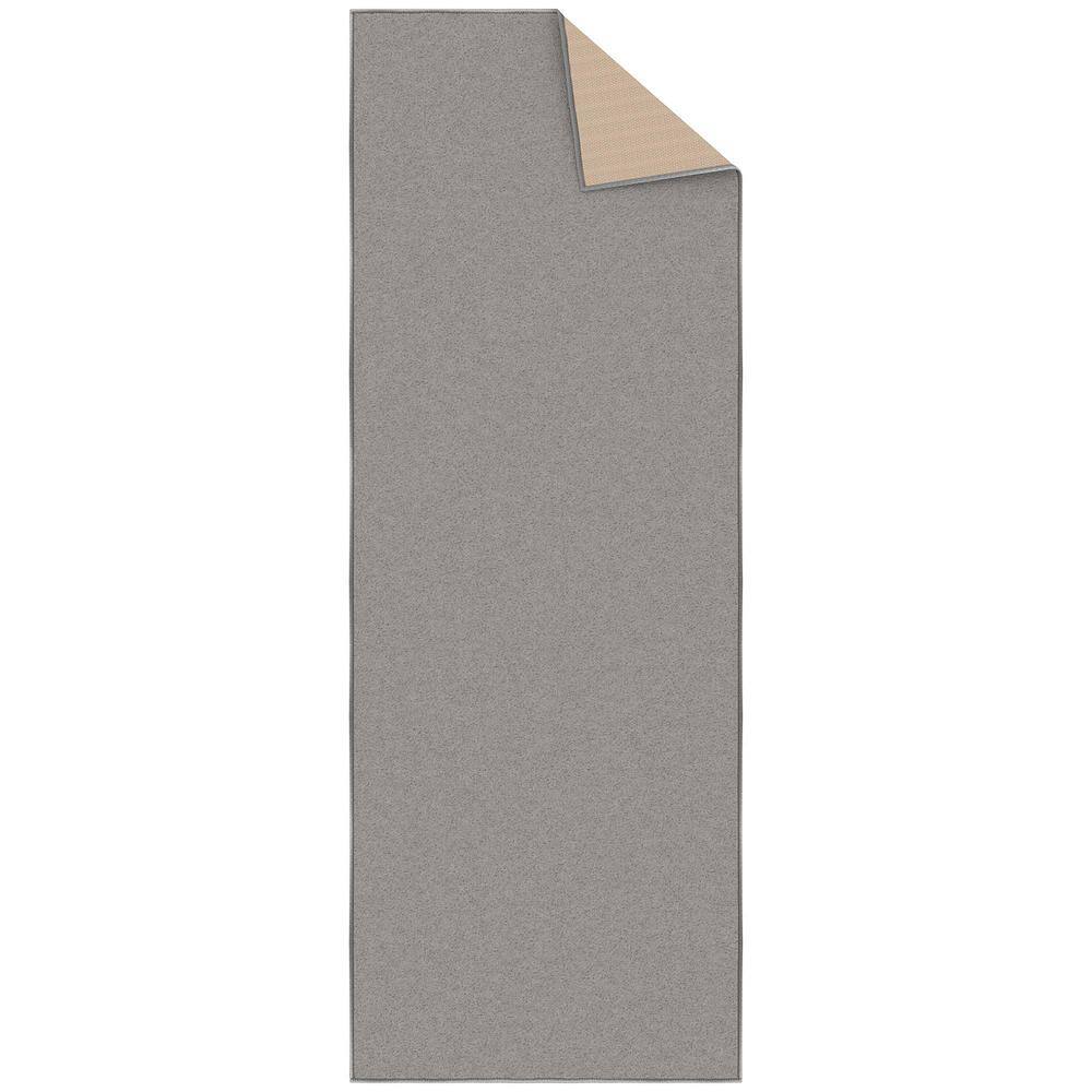 Gray Machine Washable Non-Slip Runner Rug