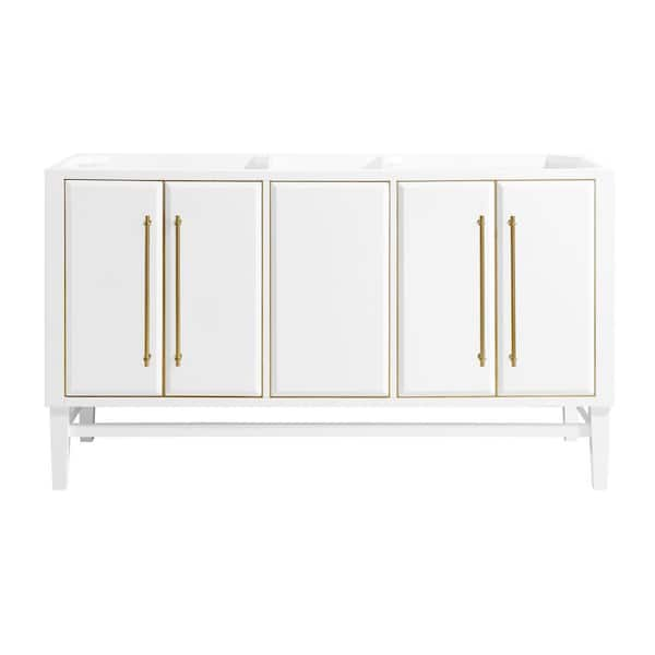 Avanity Mason 60 in. Bath Vanity Cabinet Only in White with Gold Trim