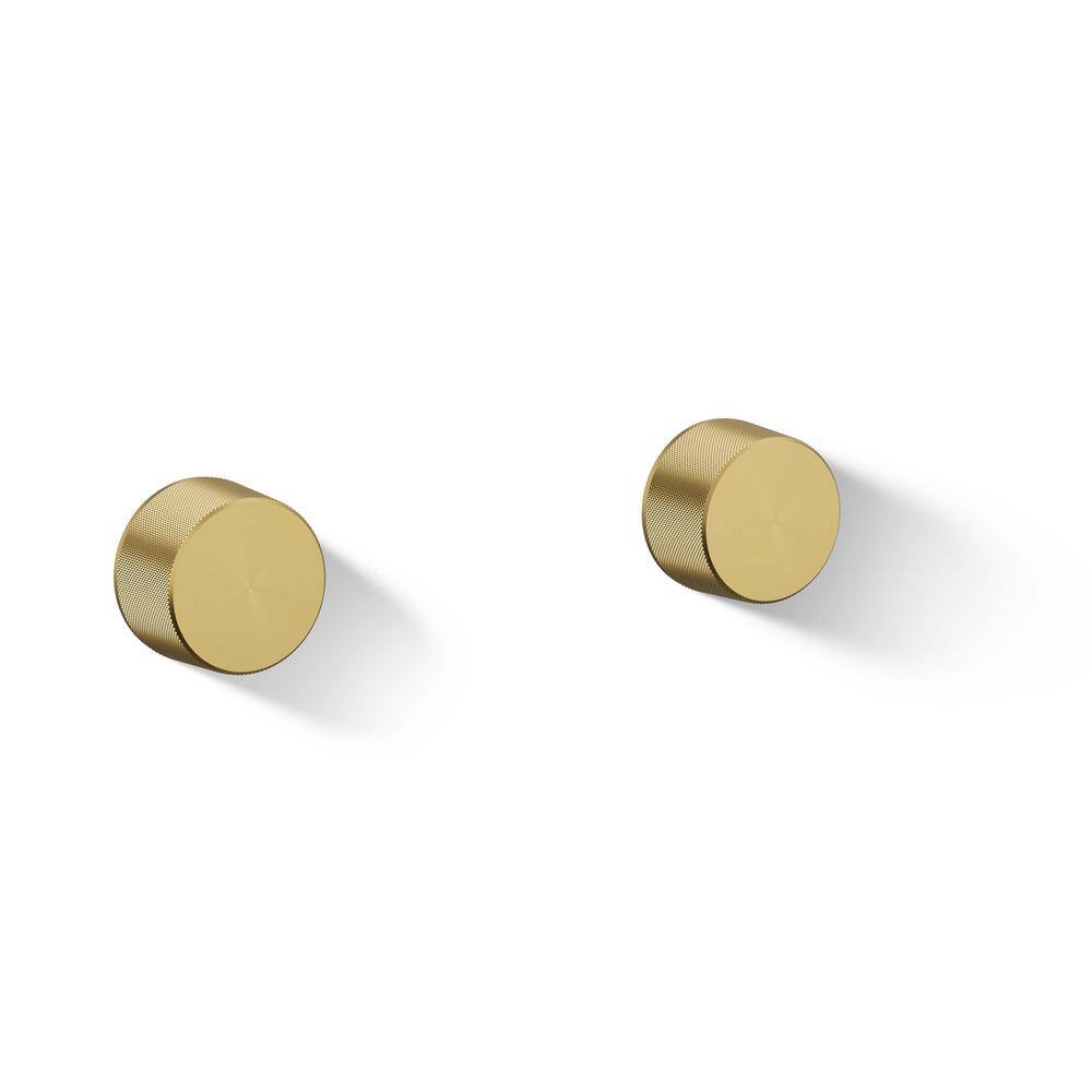 Components Wall-Mount 2-Handle Bathroom Sink Faucet Handle Trim with Oyl Design in Vibrant Brushed Moderne Brass price history on PriceWatchPro