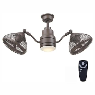 Pendersen 42 in. Integrated LED Indoor/Outdoor Espresso Bronze Ceiling Fan with Light Kit and Remote Control