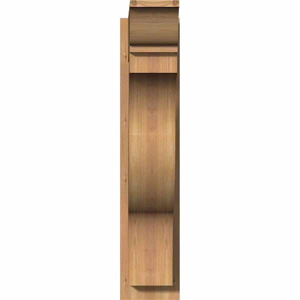 Western Red Cedar Ekena Millwork RFT04X06X18DEL00SWR Del Monte Smooth Rafter Tail 3 1/2 Width by 6 Height by 18 Length