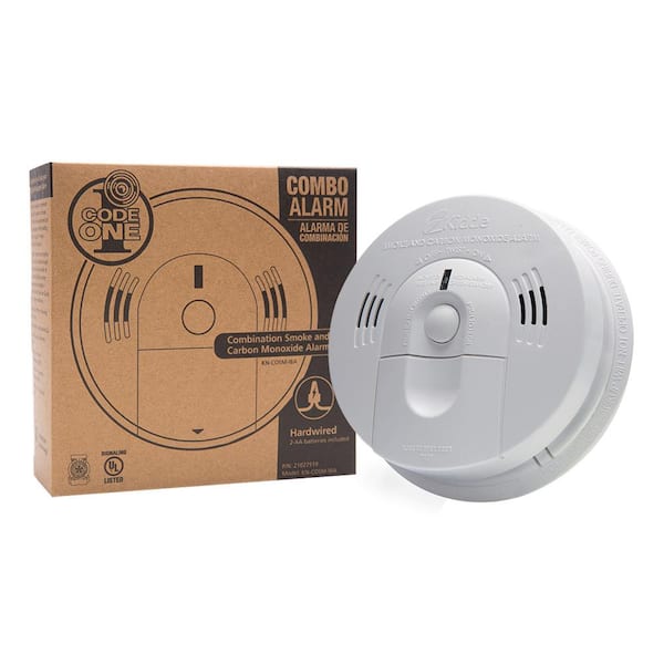 Kidde Code One Smoke & Carbon Monoxide Detector, Hardwired with AA Battery Backup & Voice Alarm