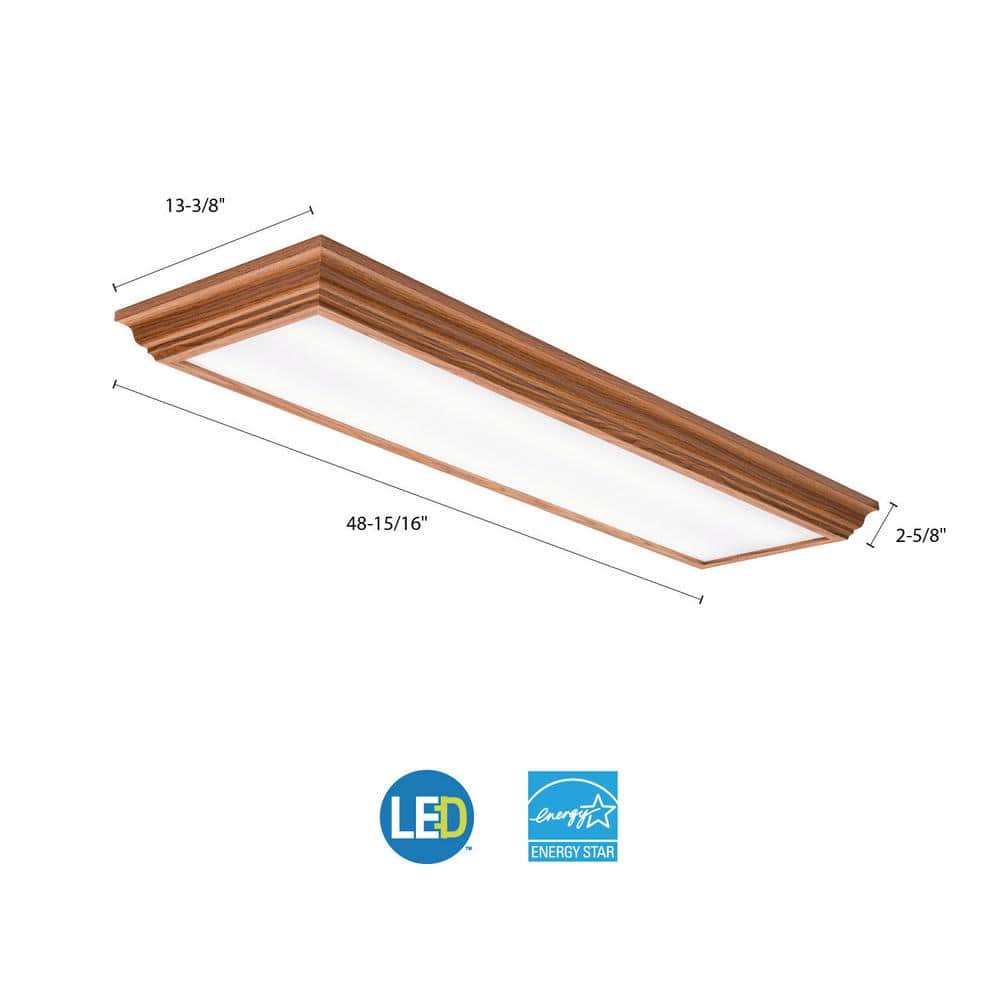 Cambridge Oak LED Semi Flush Mount Light