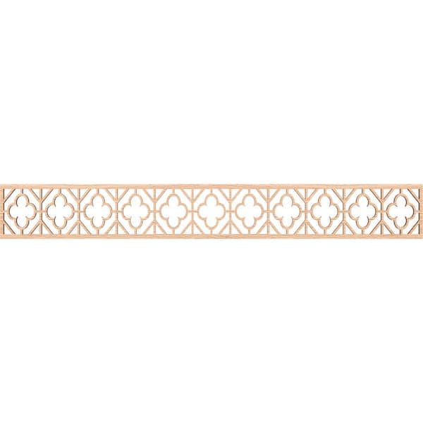 Ekena Millwork Hazelton Fretwork 0.25 in. D x 46.5 in. W x 6 in. L Red Oak Wood Panel Moulding