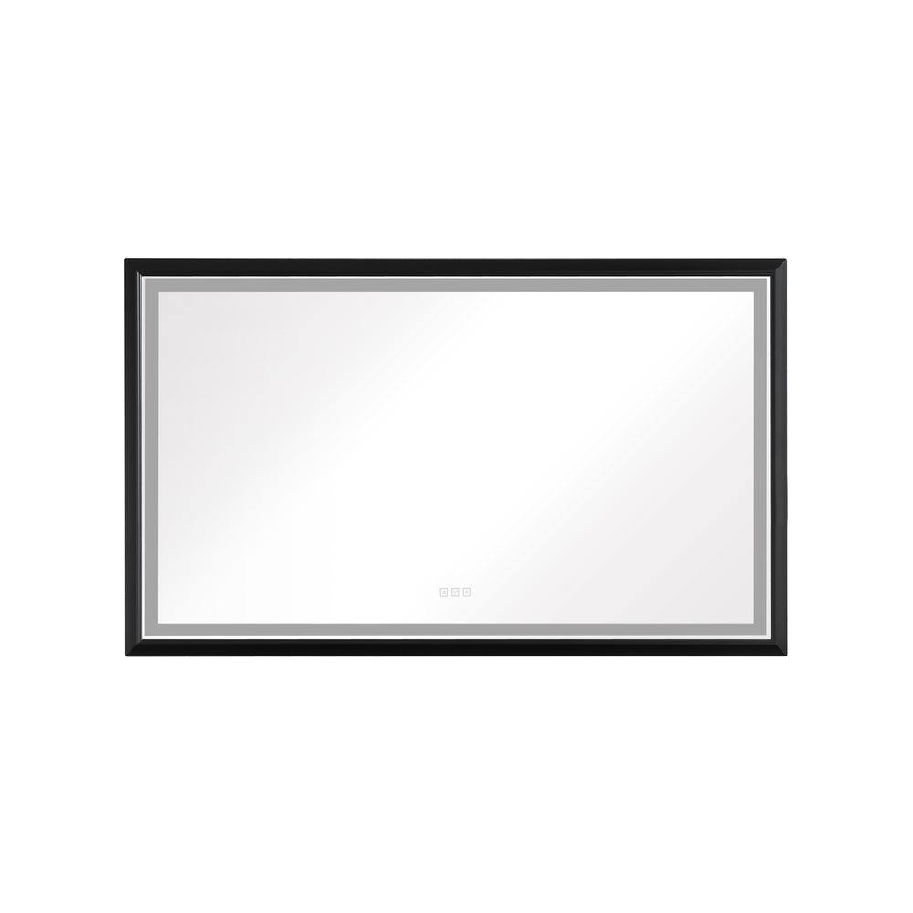 WELLFOR 60 in. W x 36 in. H Rectangular Aluminum Framed AntiFog